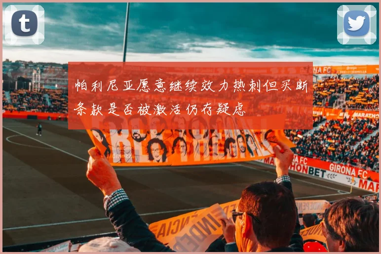 帕利尼亚愿意继续效力热刺但买断条款是否被激活仍存疑虑